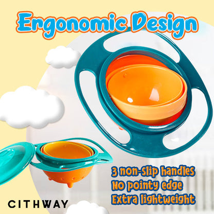 Spill Resistant 540° Rotations Baby Bowl