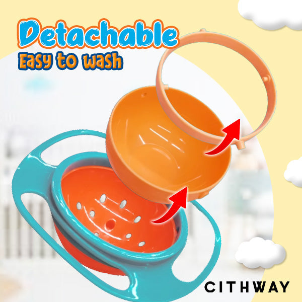 Spill Resistant 540° Rotations Baby Bowl